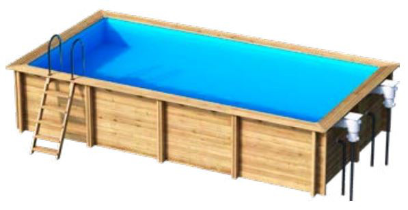 Innenhülle Rechteck 6 x 3 blau, H=146 cm