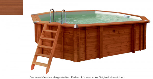 AKTION Holzpool Sumatra Pro-Line 6,40 x 4,00 x 1,38 oval mit WP