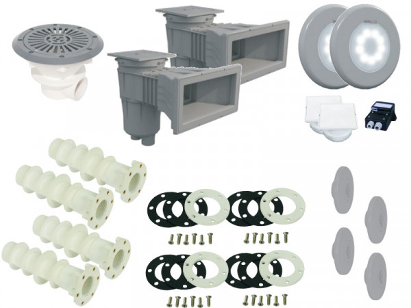 Einbauteile-Set Astral Grande 8x4 grau