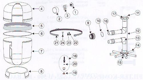 Filteroberteil für D 400